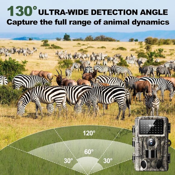 Motion Detection Trail Camera 4k 60MP Trail Game Camera with Night Vision - Picture 4 of 6